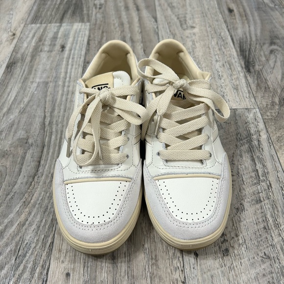 Vans Shoes - Vans Cream and White Low-Top Athletic Sneakers